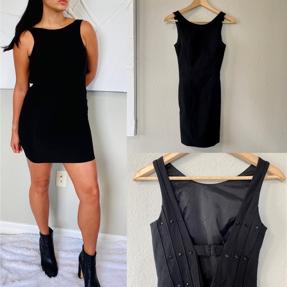 Bebe Studded Black Dress